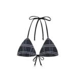 Merva Check Bikini Top (Black)
