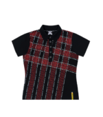 Women's Crosscut Polo (Black / Red)
